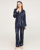 Ensemble de Pyjama en Soie 100 % Bleu Marine à 19 Momme